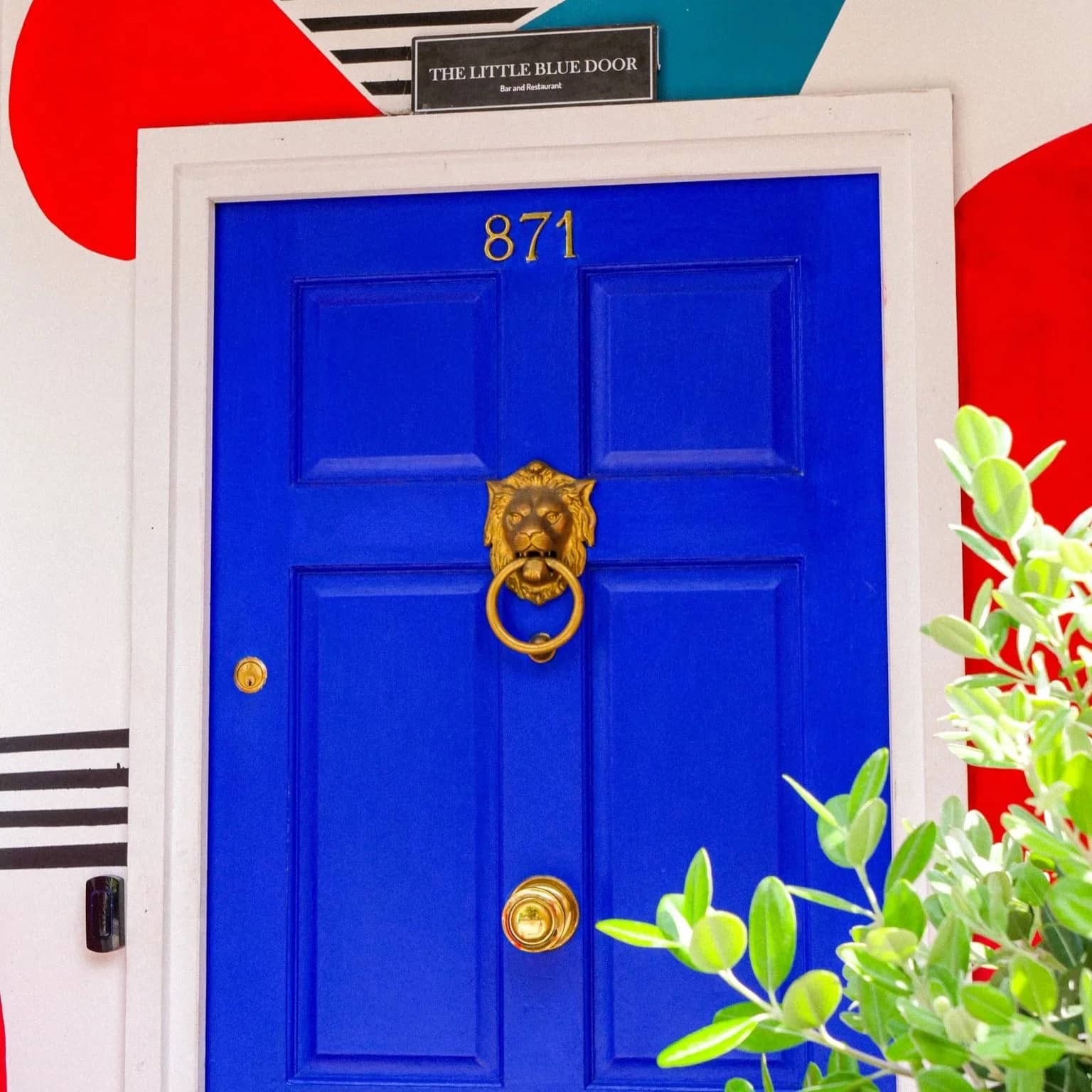 The Little Blue Door exterior